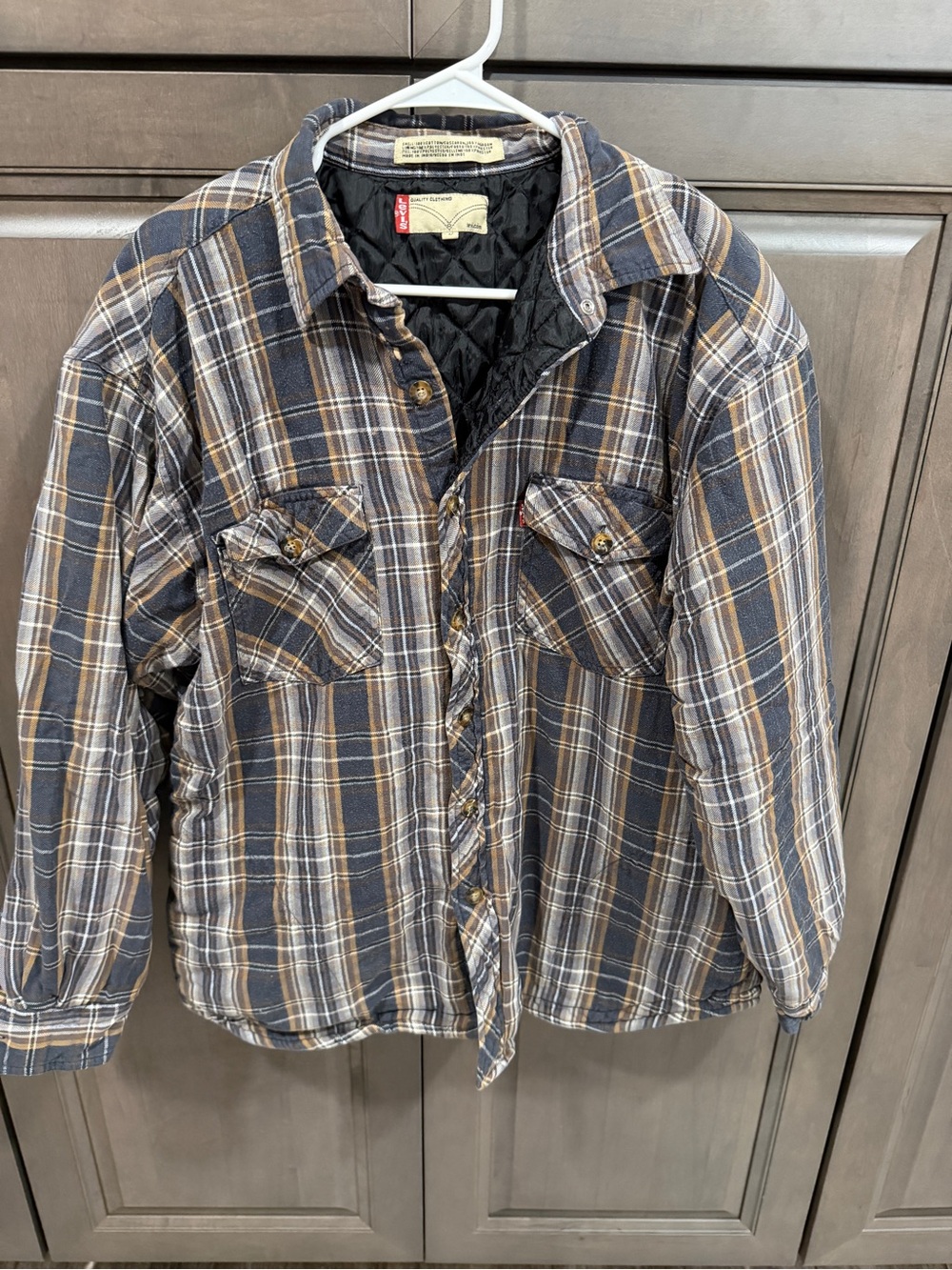 Levi Strauss quilted flannel shirt jacket